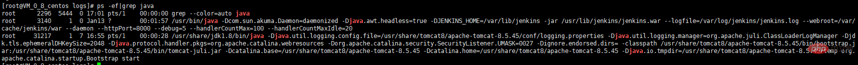 linux怎么查看tomcat是否为运行状态