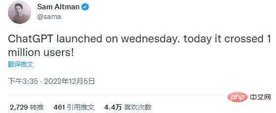 ChatGPT 用户已破百万，是玩具还是生产力？