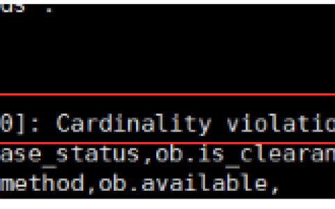 mysql错误Subquery returns more than 1 row怎么解决