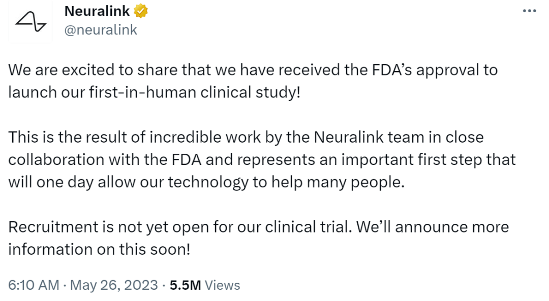 终于!FDA 批准了马斯克脑机接口的真人手术,意义非凡