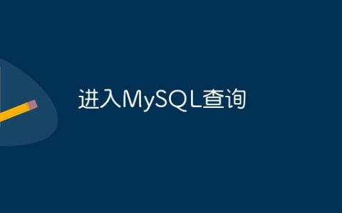 进入MySQL查询