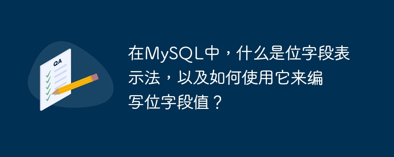 在mysql中,什么是位字段表示法,以及如何使用它来编写位字段值?