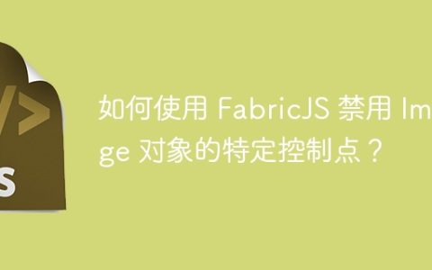 如何使用 FabricJS 禁用 Image 对象的特定控制点？