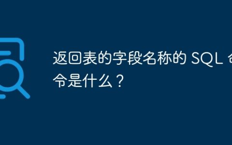 返回表的字段名称的 SQL 命令是什么？