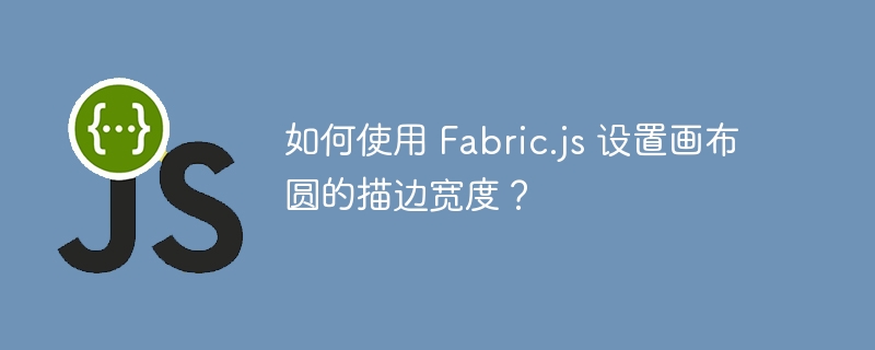 如何使用 fabric.js 设置画布圆的描边宽度?