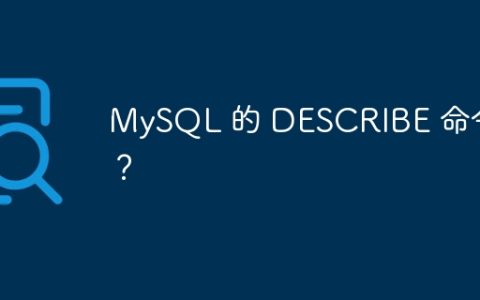 MySQL 的 DESCRIBE 命令？