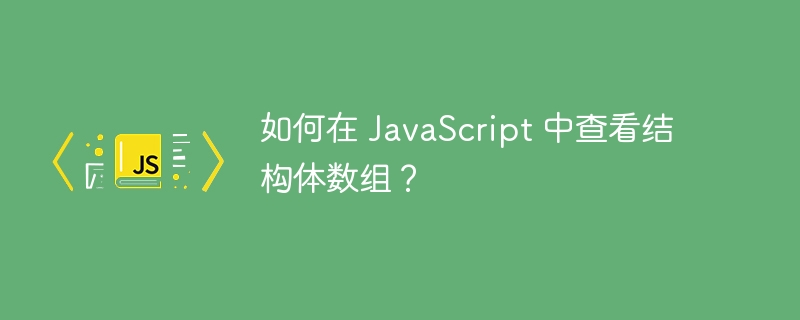 如何在 javascript 中查看结构体数组?