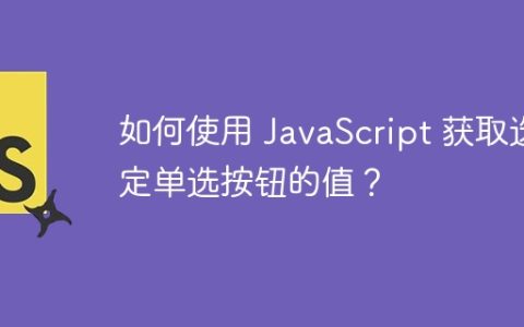 如何使用 JavaScript 获取选定单选按钮的值？