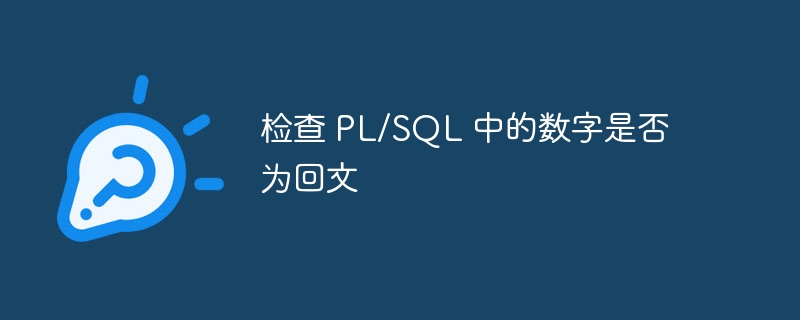 检查 pl/sql 中的数字是否为回文