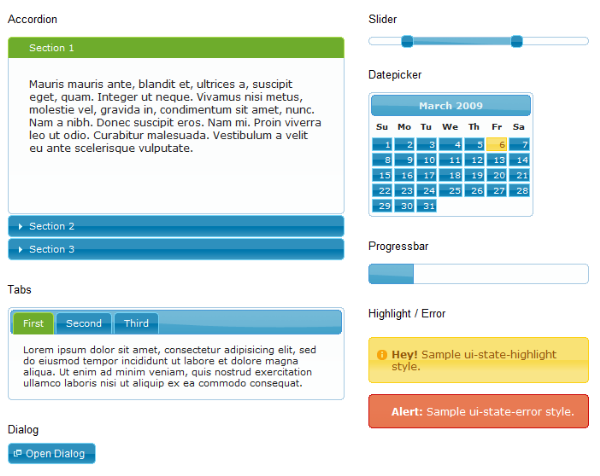 有关 jQuery UI 1.7 的基本信息