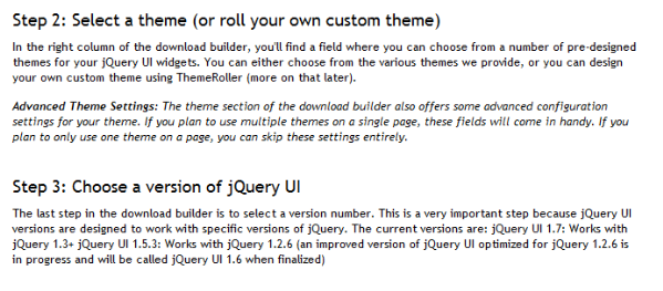 有关 jQuery UI 1.7 的基本信息