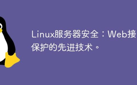 Linux服务器安全：Web接口保护的先进技术。