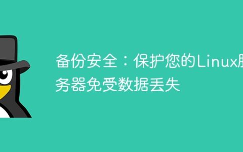备份安全：保护您的Linux服务器免受数据丢失