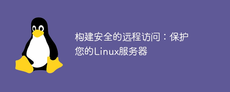 构建安全的远程访问:保护您的Linux服务器