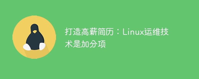 打造高薪简历:Linux运维技术是加分项