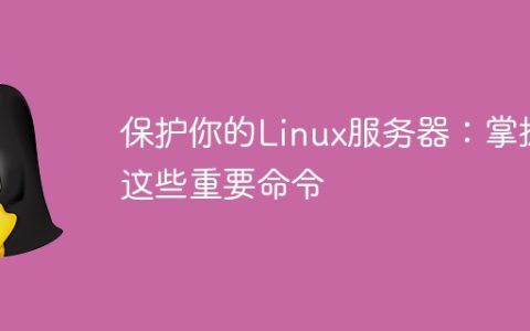 保护你的Linux服务器：掌握这些重要命令