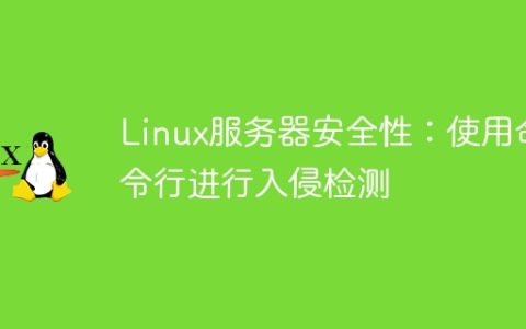Linux服务器安全性：使用命令行进行入侵检测