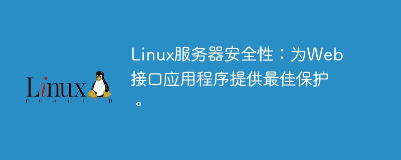 Linux服务器安全性:为Web接口应用程序提供最佳保护。