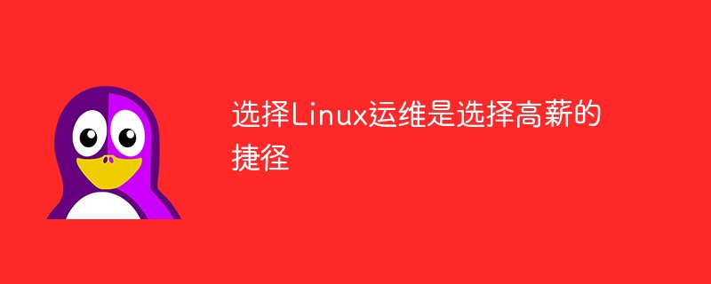 选择linux运维是选择高薪的捷径