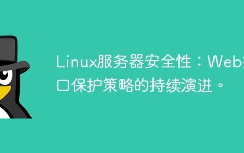Linux服务器安全性：Web接口保护策略的持续演进。