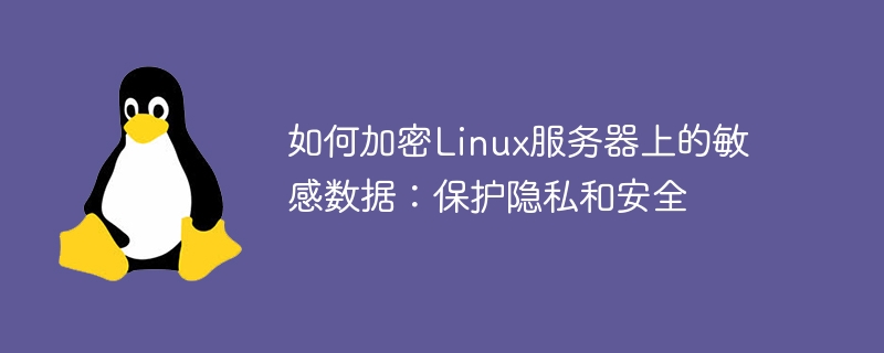 如何加密linux服务器上的敏感数据:保护隐私和安全
