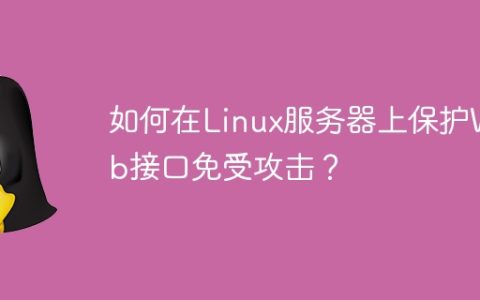 如何在Linux服务器上保护Web接口免受攻击？