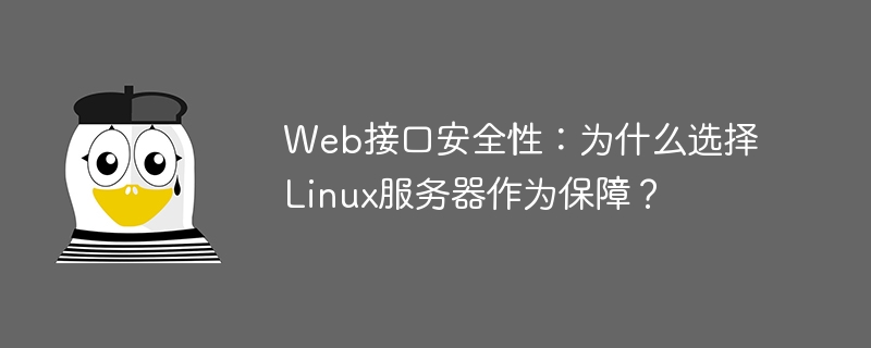 web接口安全性:为什么选择linux服务器作为保障?