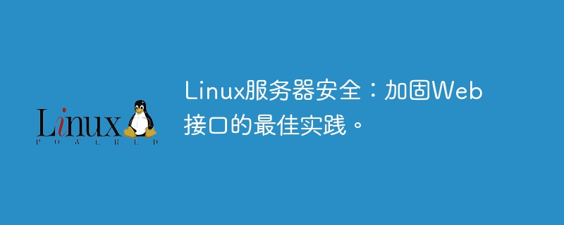 Linux服务器安全:加固Web接口的最佳实践。