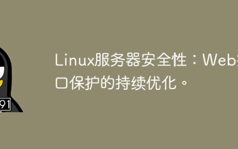 Linux服务器安全性：Web接口保护的持续优化。