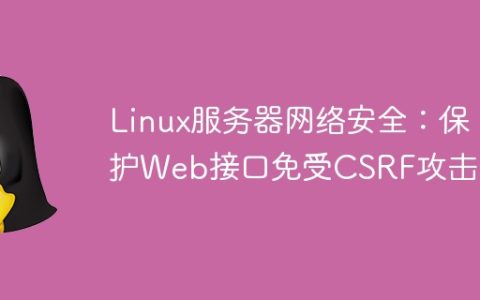 Linux服务器网络安全：保护Web接口免受CSRF攻击。