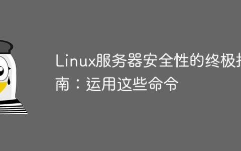 Linux服务器安全性的终极指南：运用这些命令