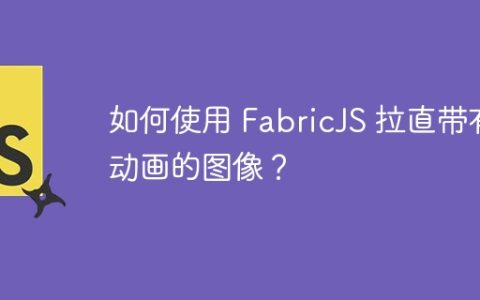 如何使用 FabricJS 拉直带有动画的图像？