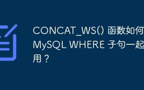 CONCAT_WS() 函数如何与 MySQL WHERE 子句一起使用？
