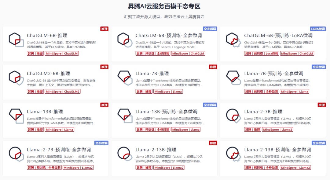 华为云推出「百模千态」专区,用户可自助申请体验昇腾AI云服务