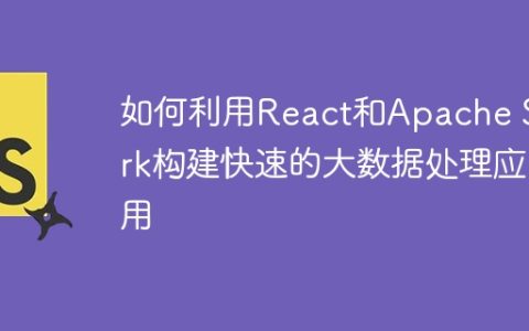 如何利用React和Apache Spark构建快速的大数据处理应用