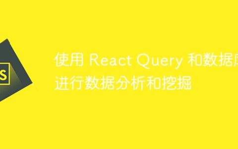 使用 React Query 和数据库进行数据分析和挖掘