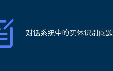 对话系统中的实体识别问题