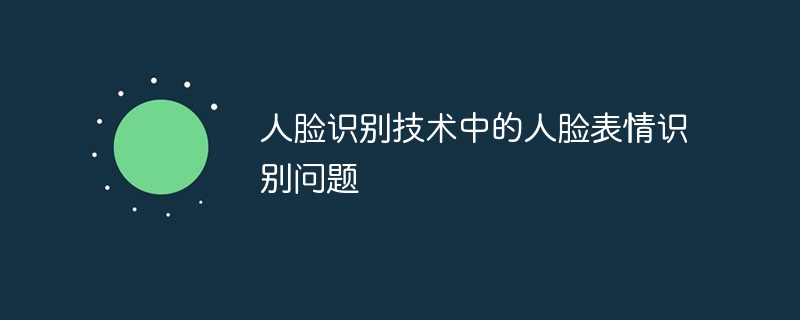 人脸识别技术中的人脸表情识别问题