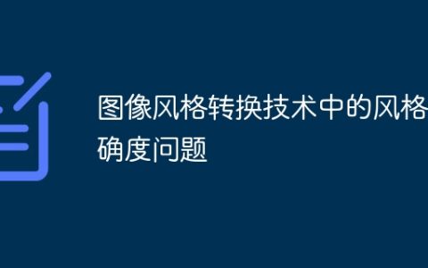 图像风格转换技术中的风格准确度问题