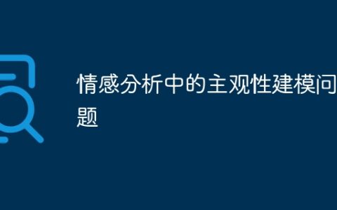 情感分析中的主观性建模问题