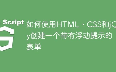 如何使用HTML、CSS和jQuery创建一个带有浮动提示的表单
