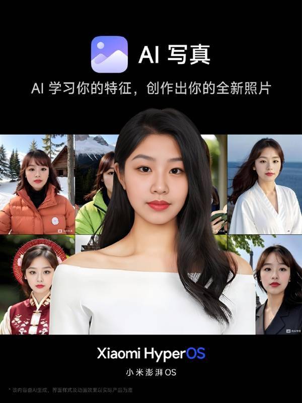 小米14搭载强大的本地AI大模型：AI写真照片逼真程度惊人！