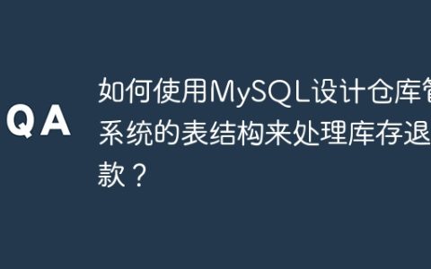 如何使用MySQL设计仓库管理系统的表结构来处理库存退款？
