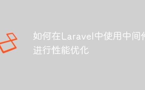 如何在Laravel中使用中间件进行性能优化