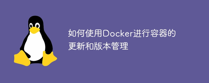 如何使用docker进行容器的更新和版本管理