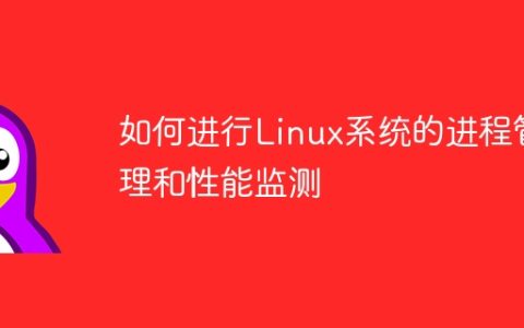 如何进行Linux系统的进程管理和性能监测