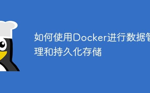 如何使用Docker进行数据管理和持久化存储