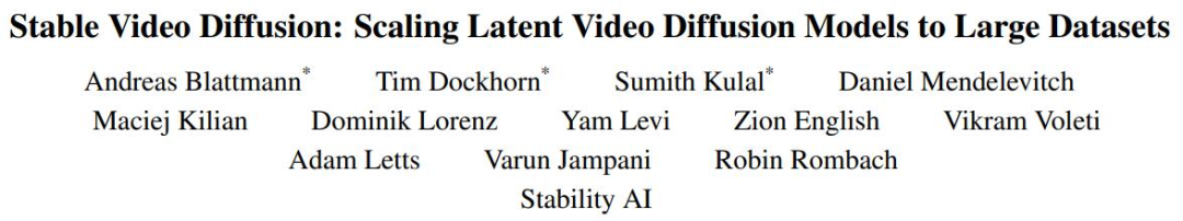 Stable Video Diffusion来了,代码权重已上线