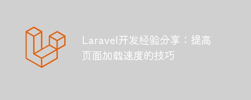 Laravel开发经验分享:提高页面加载速度的技巧