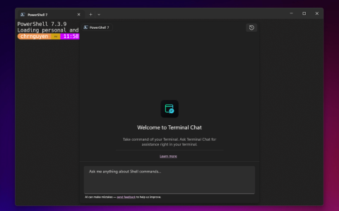 微软开源 Windows Terminal Canary AI 机器人功能